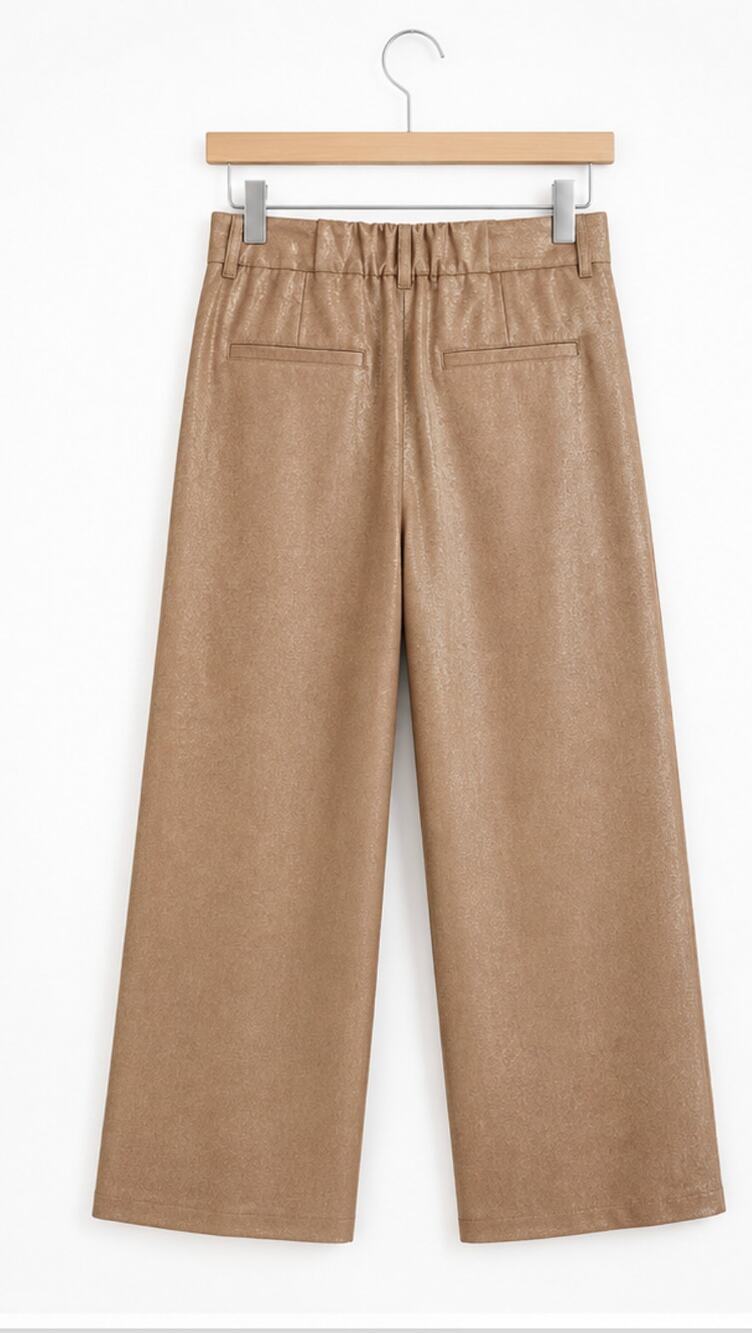Fifteen Twenty Woven Foil Twill High Waist Wide Leg Pants S - Picture 1 of 6